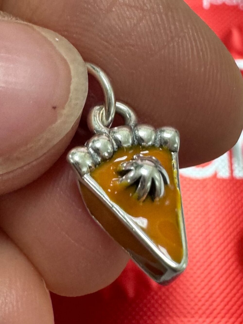 James Avery Enamel Pumpkin Pie Charm